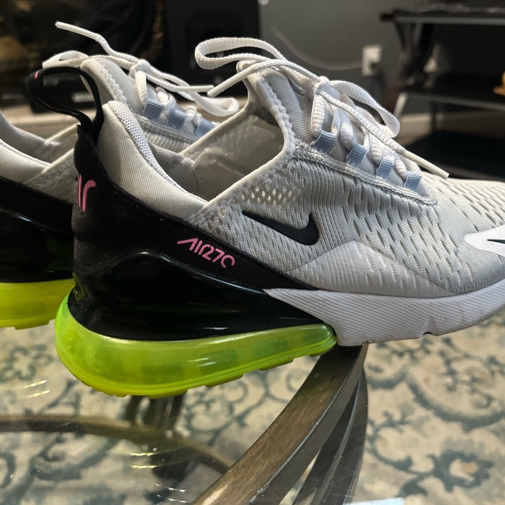 Nike Air Max 270 White Black with Neon Accents